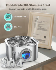 Vekonn Cat Water Fountain 3.2L capacity ensures steady hydration between refills.
