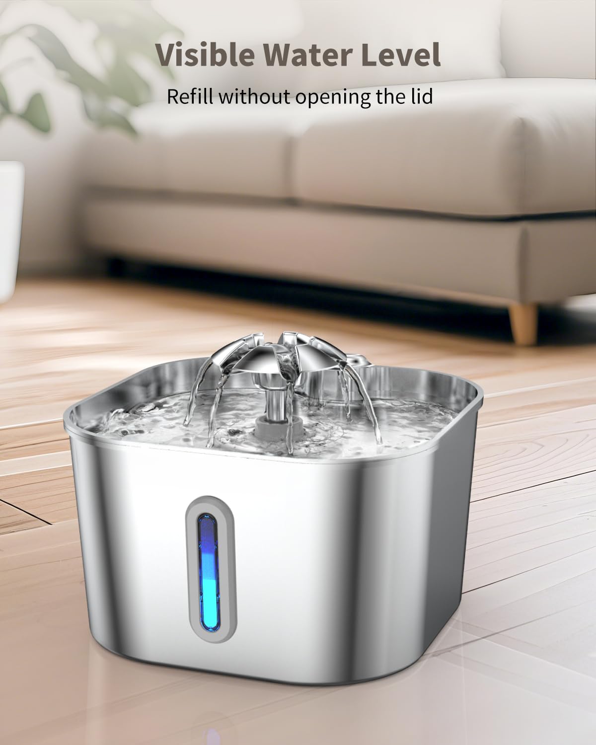 Vekonn cat water fountain dishwasher-safe parts simplify after-meal cleaning.