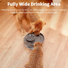 Vekonn water fountain 169oz capacity keeps pets hydrated between refills.