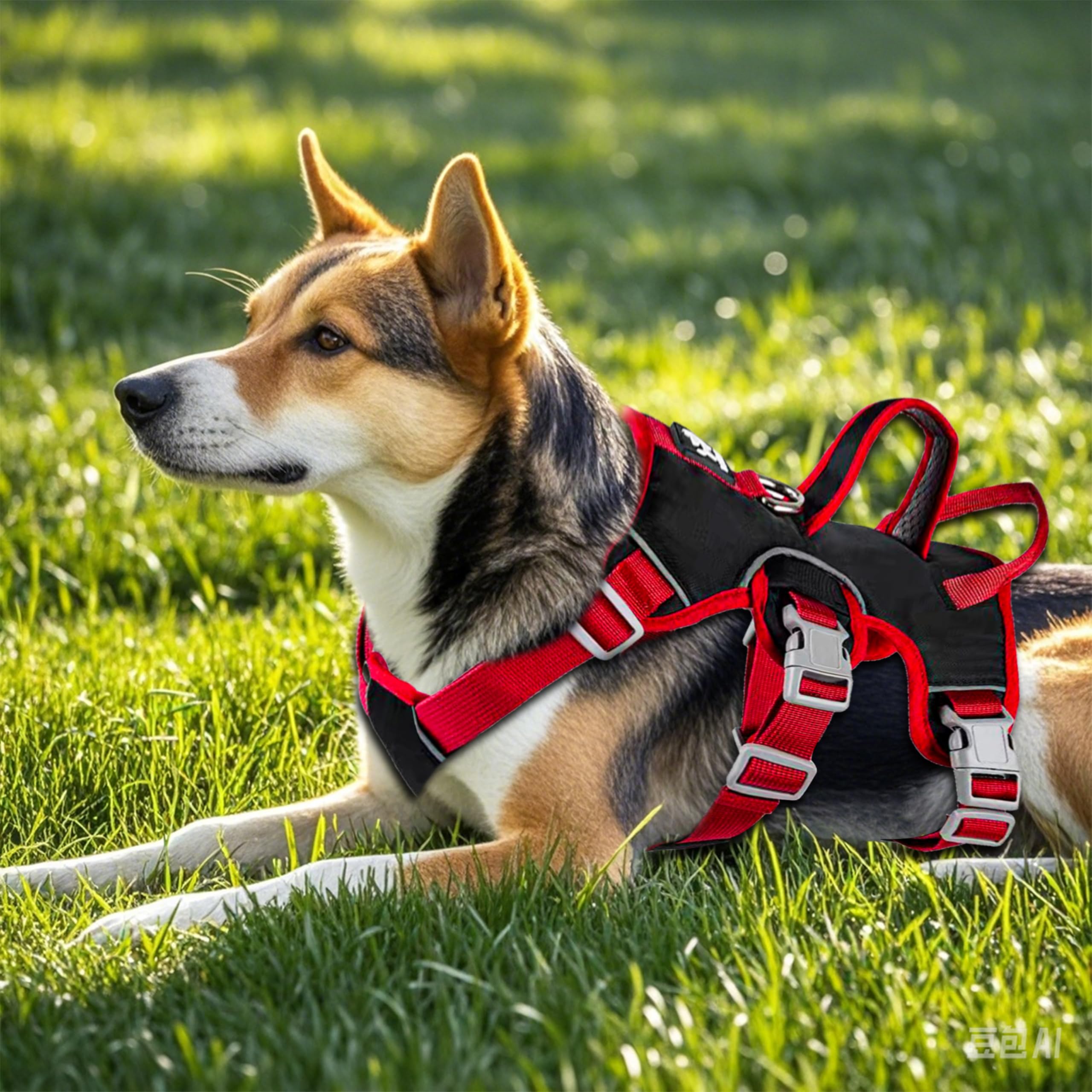 Velbano Escape Proof Harness reflective strips improve visibility during low light walks