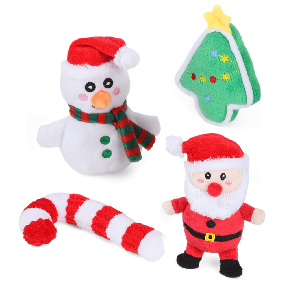 Veloisen Christmas dog toy squeaky encourages interactive play for small dogs
