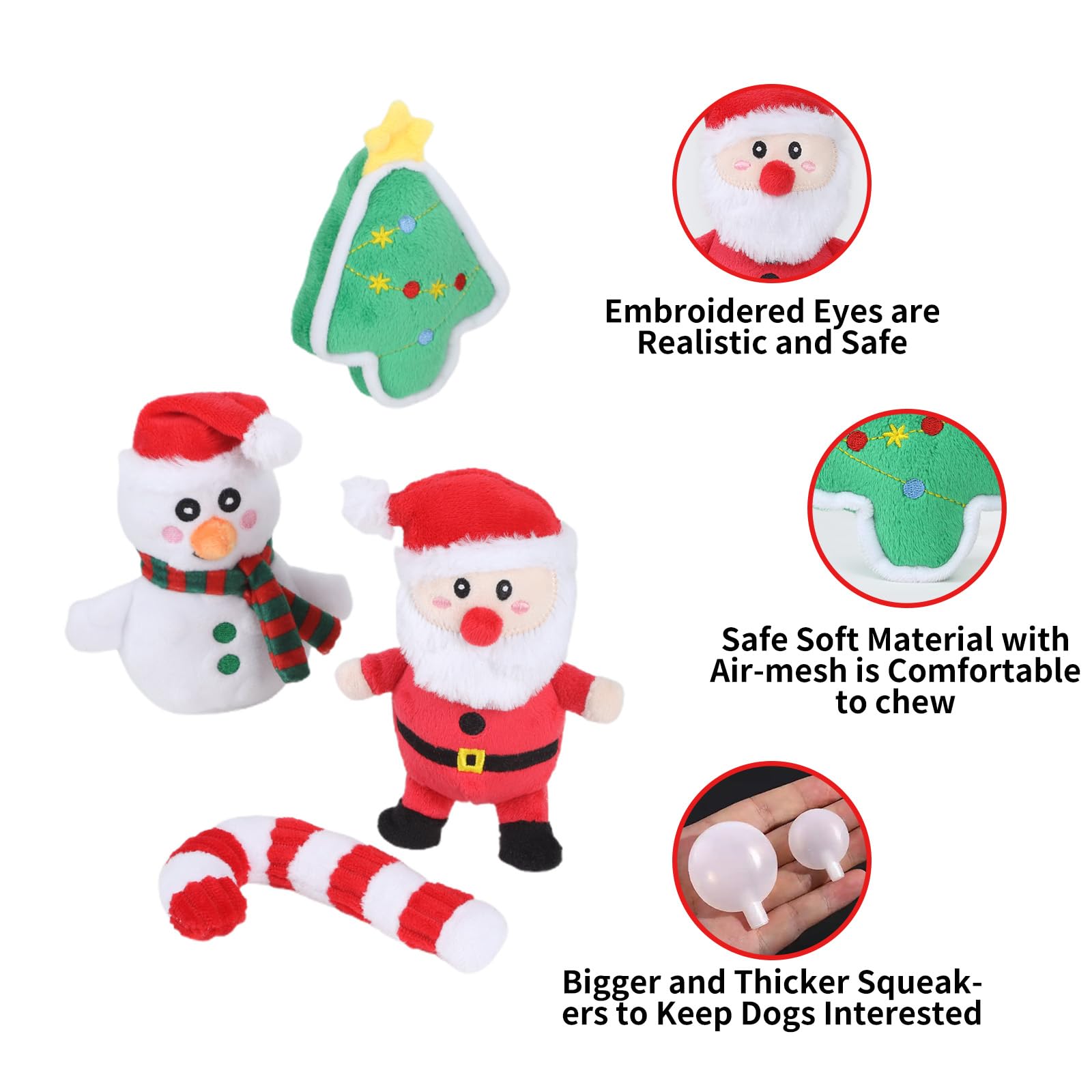Veloisen soft plush dog toy with air mesh for durable chewing and gum massage