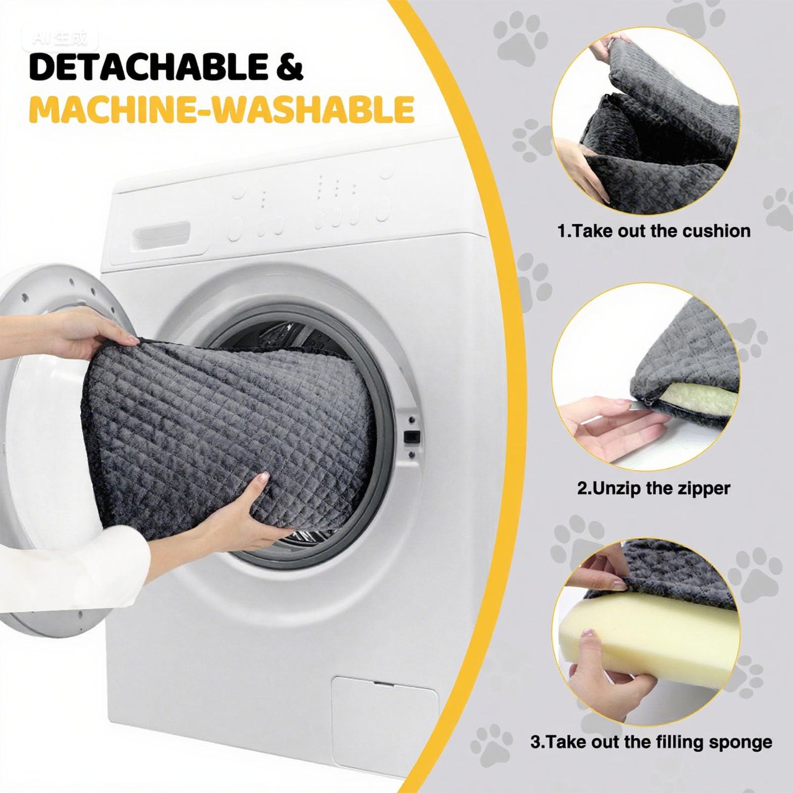 Velupet Zoom machine-washable cover simplifies cleaning after road trips.