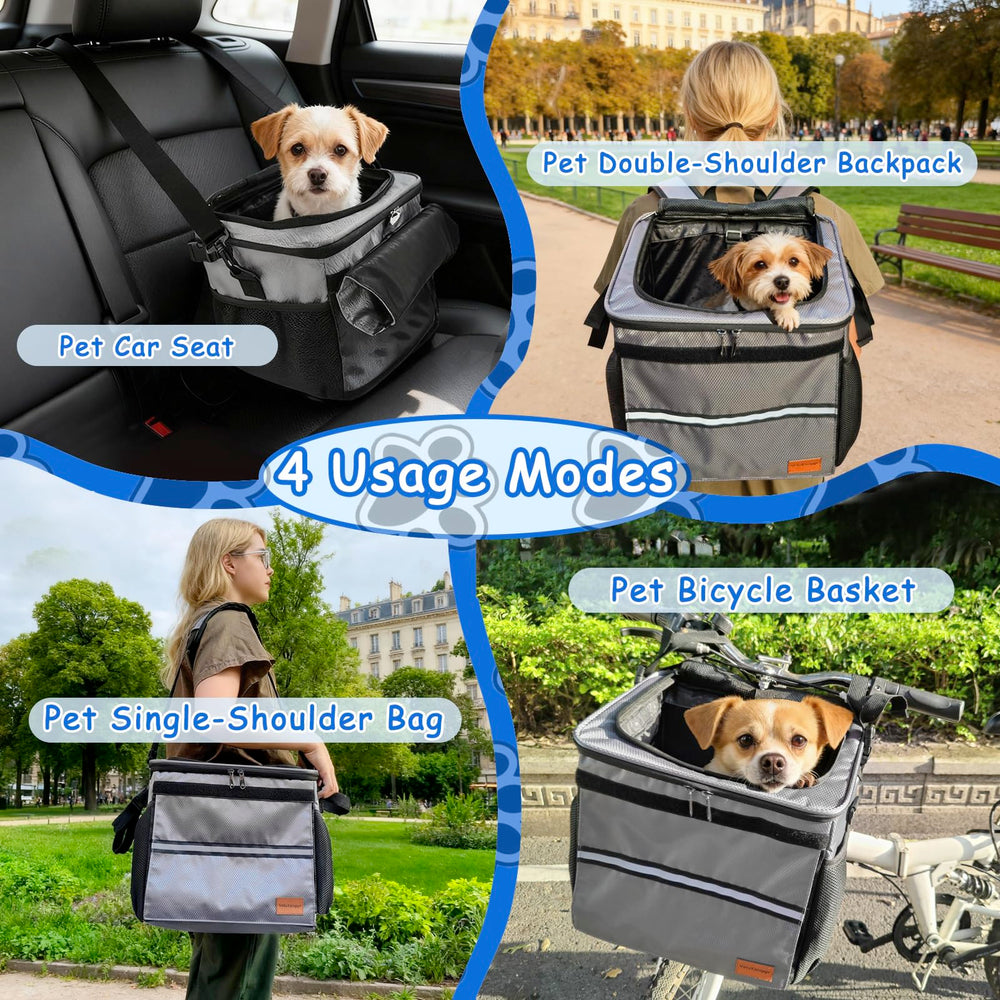 VeluXanipyr cat backpack carrier side view demonstrates hands-free travel with comfort.