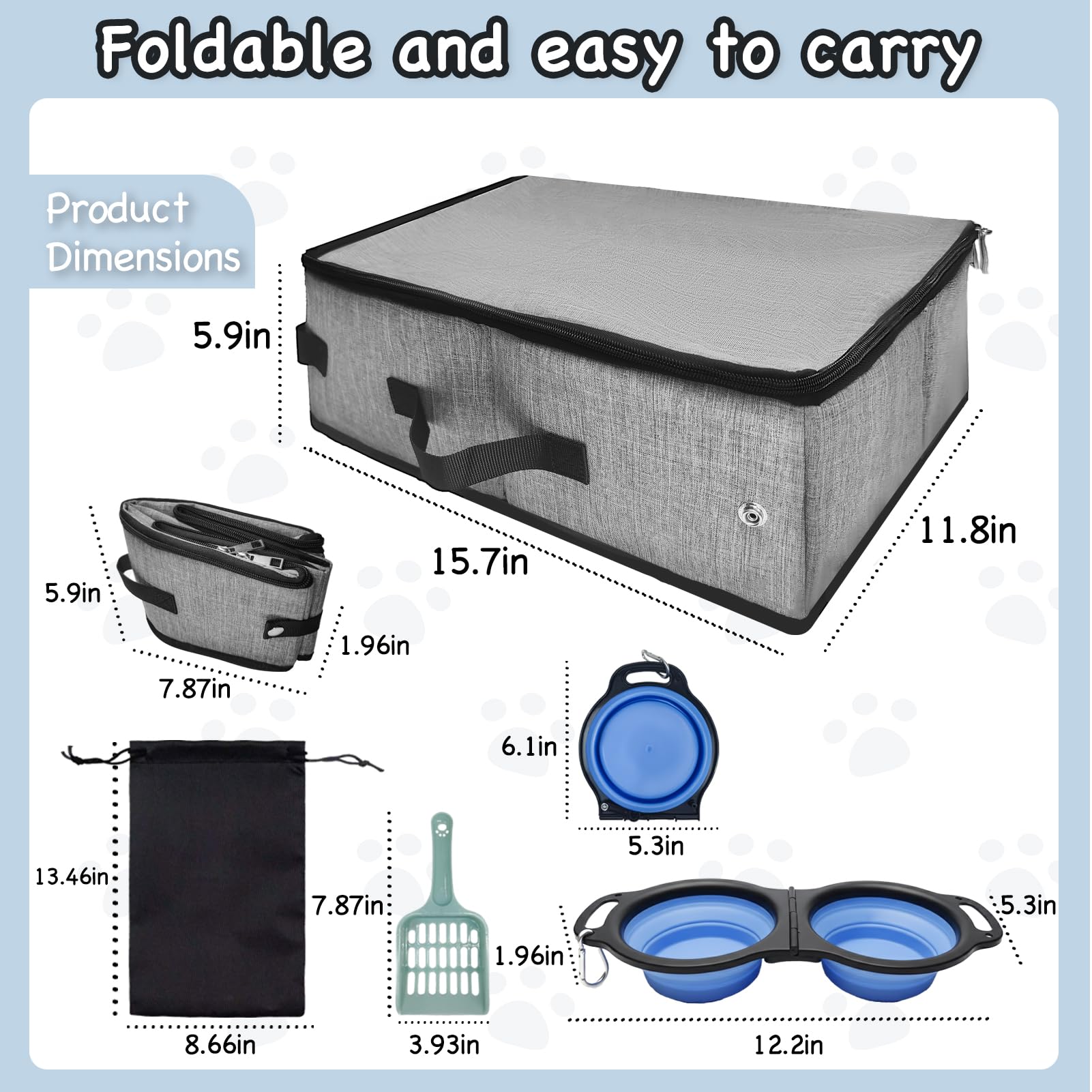VeluXanipyr foldable litter box open for quick setup during travel