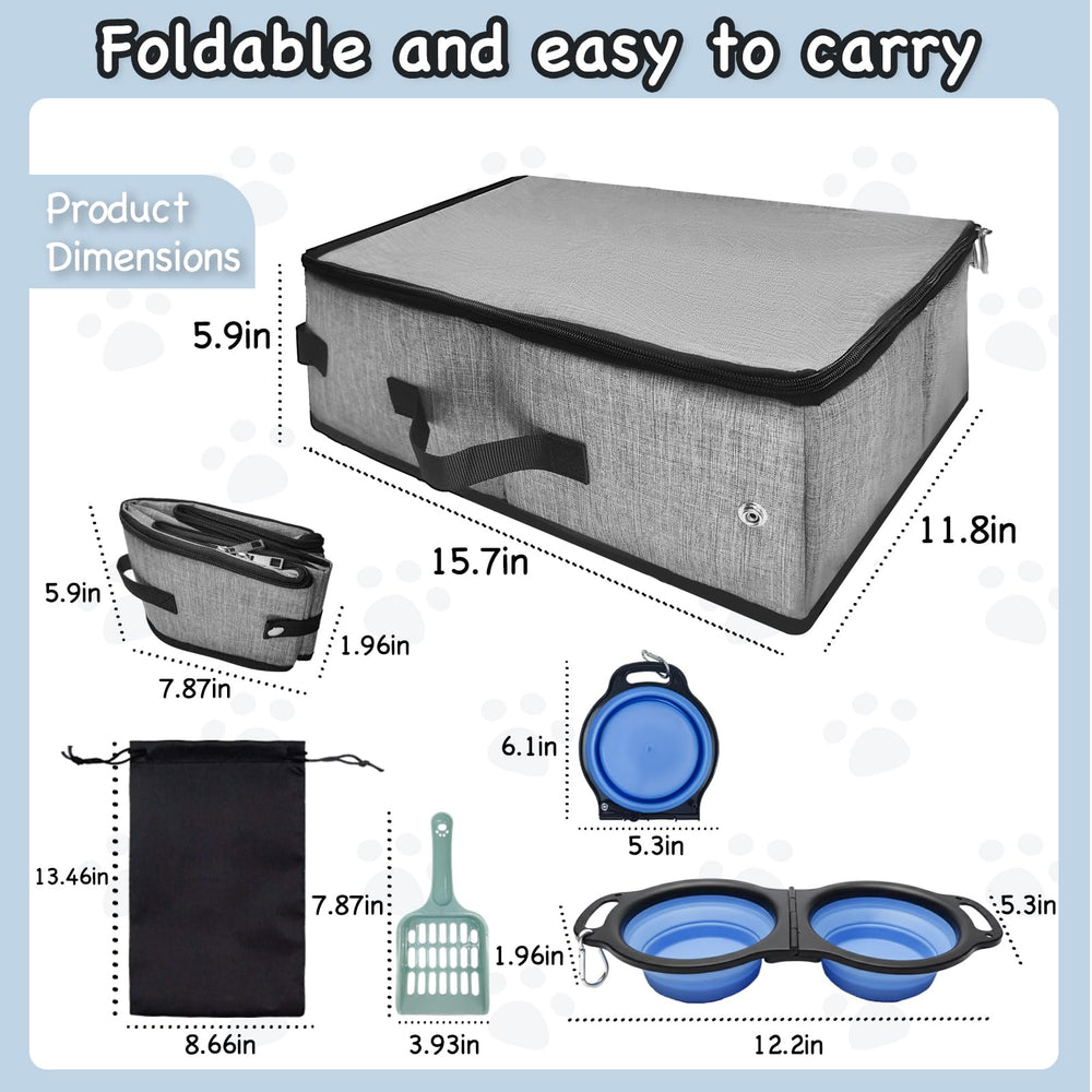 VeluXanipyr foldable litter box open for quick setup during travel