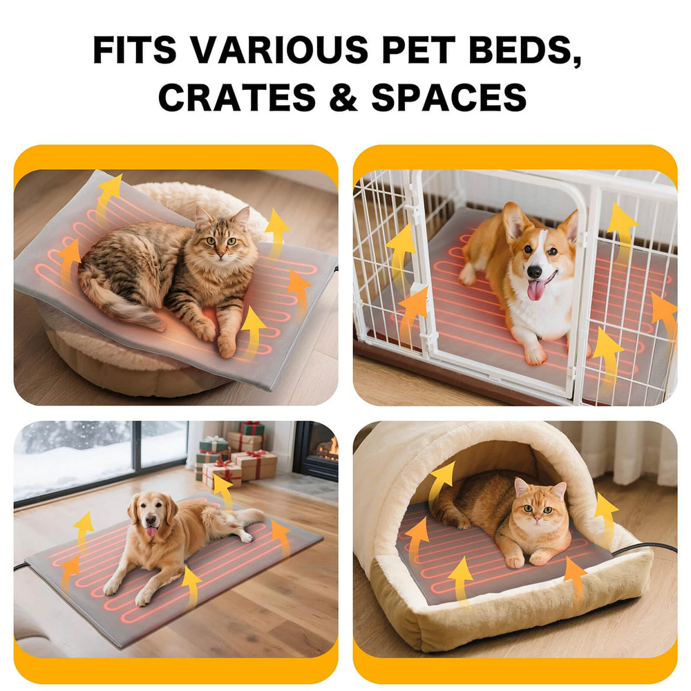 Velvopet heating pad chew-resistant cord protects curious pets