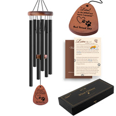 VENBEEL dog memorial wind chimes 28in wood on porch for comforting remembrance