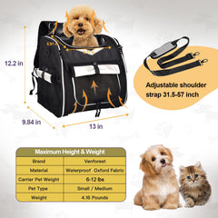 VENFOREST foldable pet basket in use demonstrates quick setup and backpack conversion.