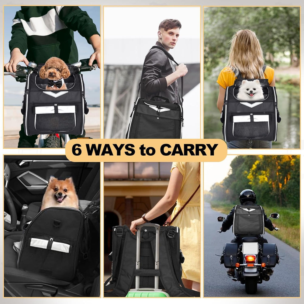 VENFOREST multi-use carrier in backpack mode highlights versatile travel options.