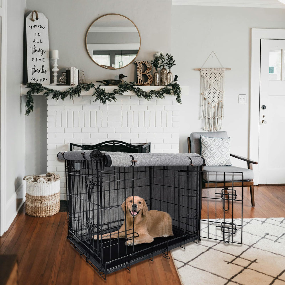 VERABE 54-inch crate fit image confirms precise sizing for large dogs and easy verification.