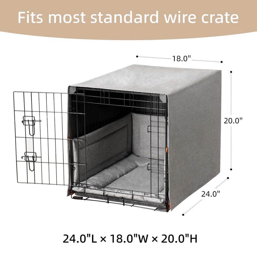 VERABE Calming 3-Piece Crate Cover Set furniture-style gray blends with living spaces.