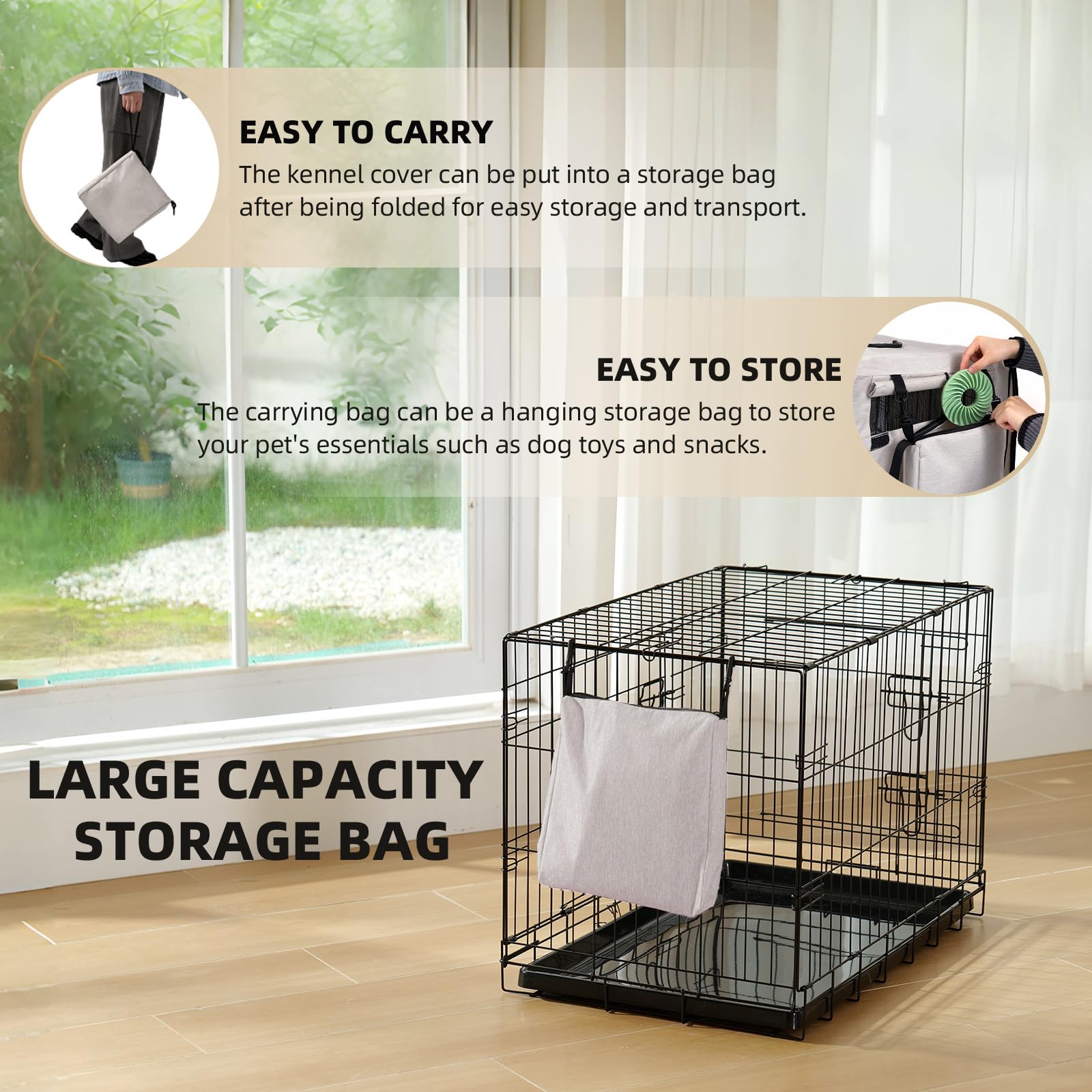 VERABE crate cover with 3way access doors enables customizable ventilation