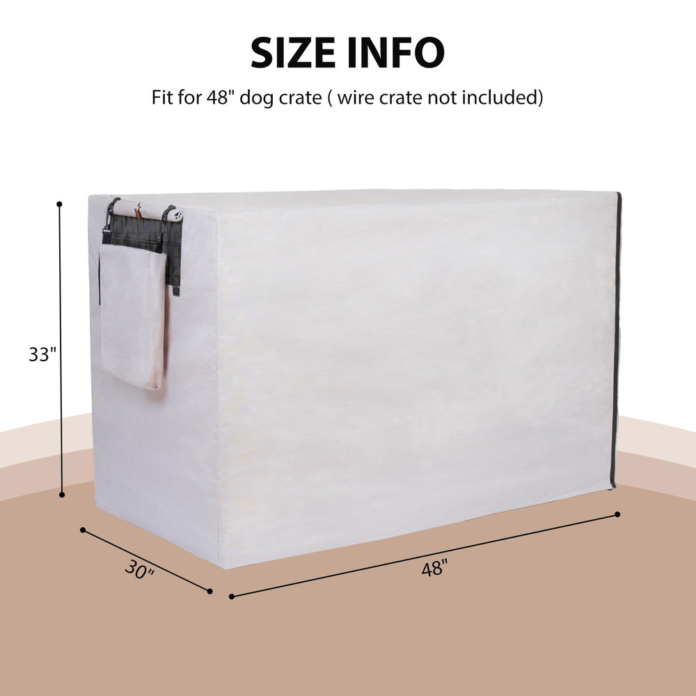 VERABE 48-inch crate cover fits most crates in seconds for quick setup