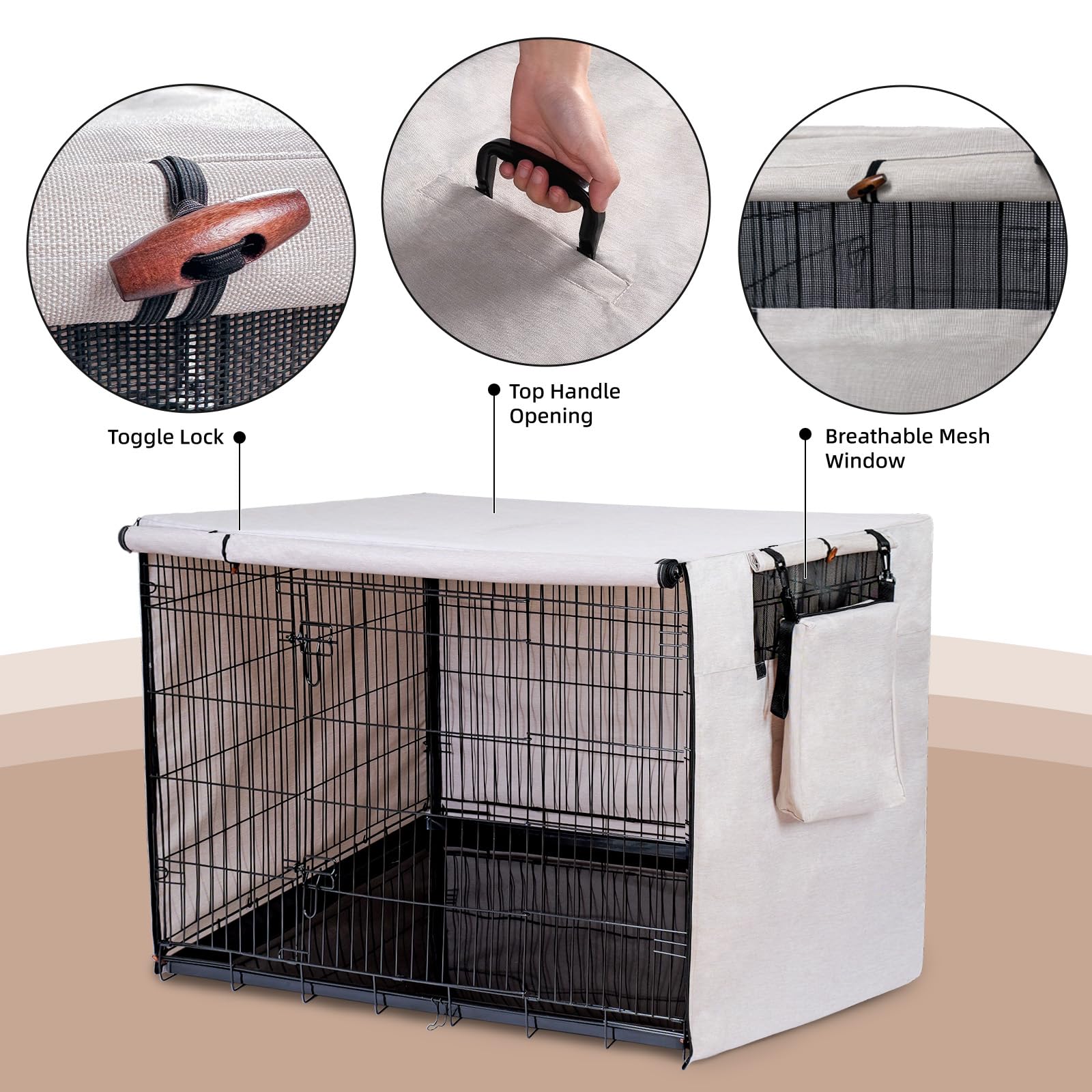 VERABE beige furniture-style crate cover blends with home decor