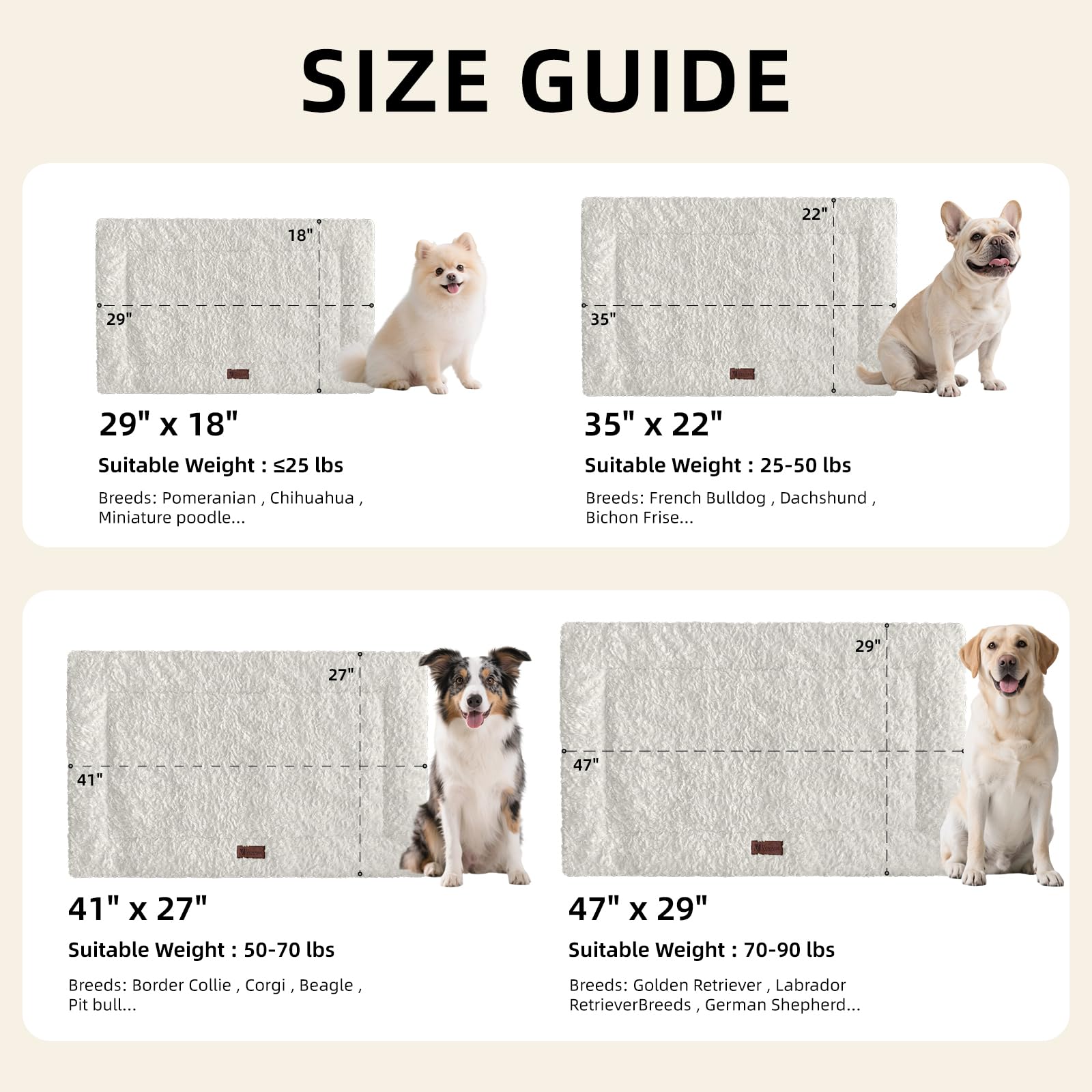 VERABE Fluffy Reversible Dog Bed Mat double-sided design provides flexible comfort across seasons.
