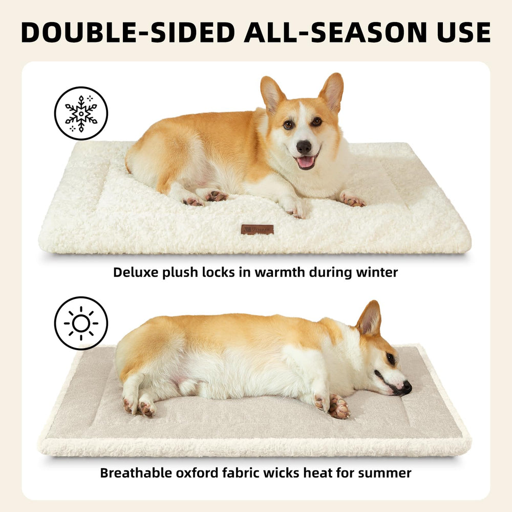 VERABE Fluffy Reversible Dog Bed Mat machine-washable for quick, easy cleanups.