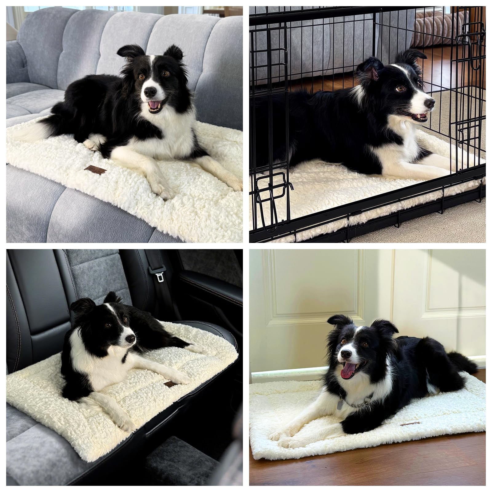 VERABE Fluffy Reversible Dog Bed Mat 35x22 inches for versatile spaces.