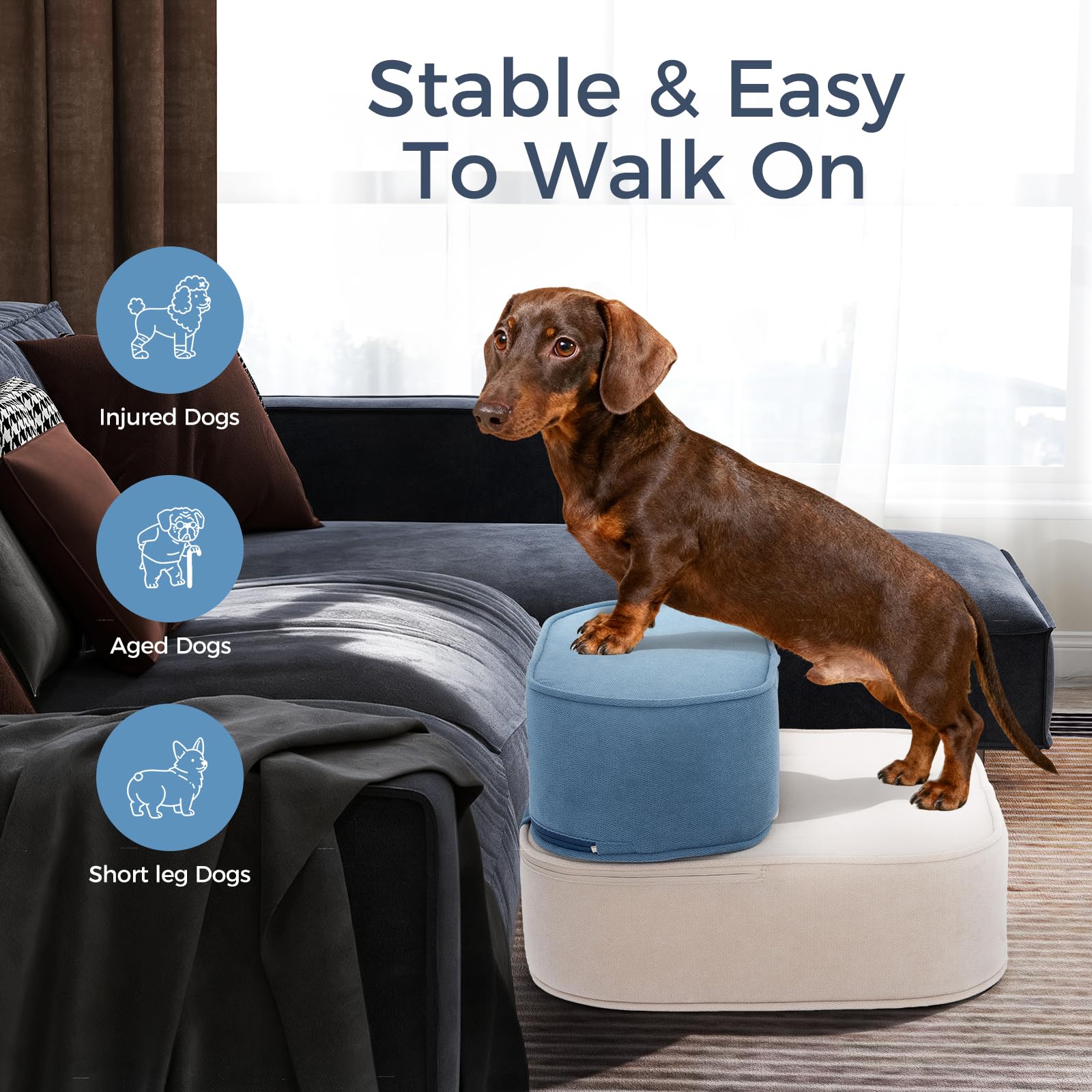 VERASCOT dog stairs lightweight mobility 06 easy to move between rooms