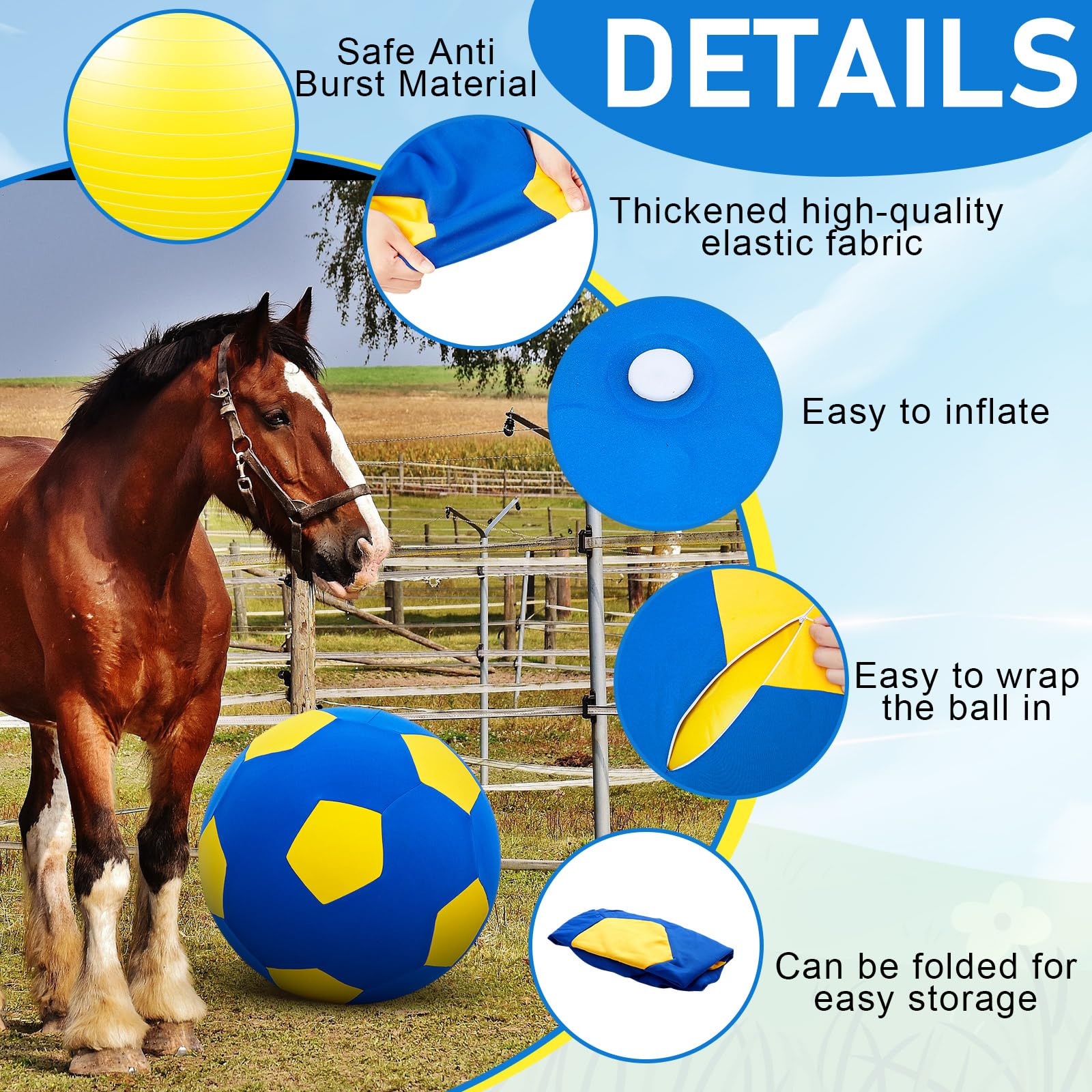 VercanMonth yellow horse toy in stall improves visibility and engagement.