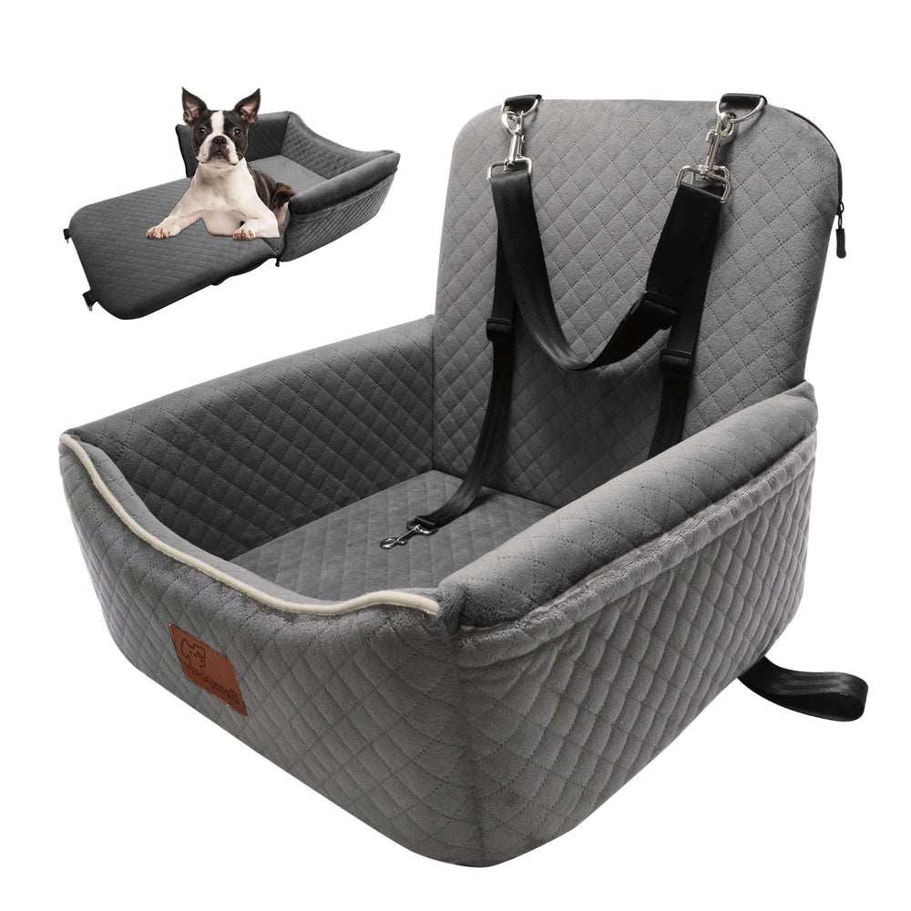 VERGODPRO Dog Car Seat Bed anti-slip base keeps car seat stable for safer rides.