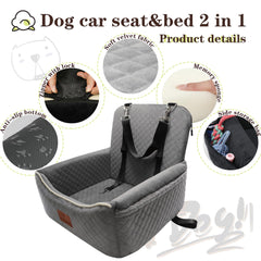 VERGODPRO Dog car seat bed installed in trunk offers extra rest space.