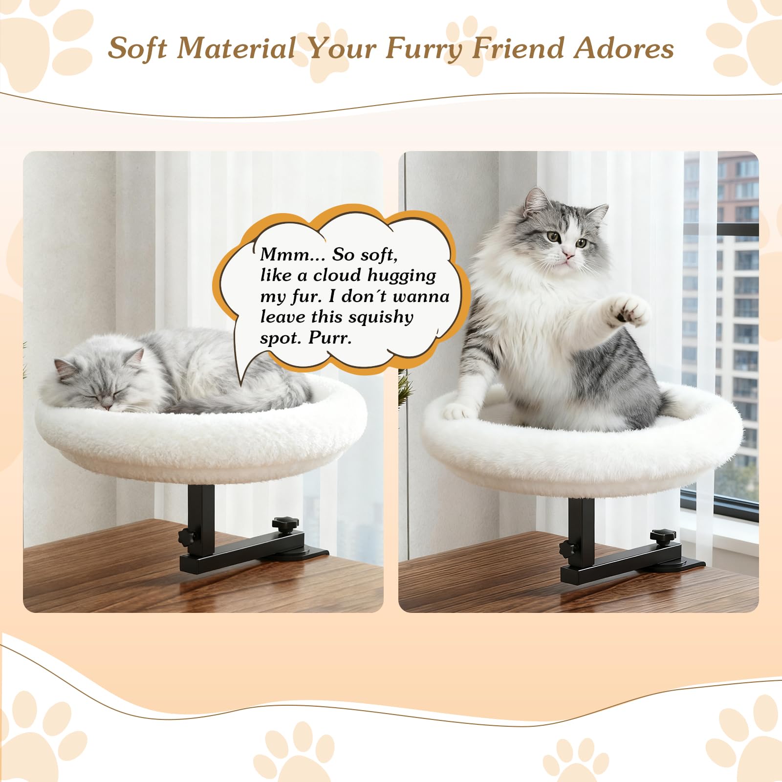 VERIFOST cat desk bed modern minimalist design fits home or office decor