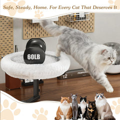 VERIFOST cat desk bed plush cushion provides cloud-like comfort for cozy naps
