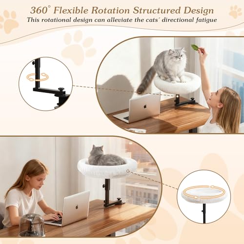 VERIFOST cat desk bed solid steel frame delivers stable support up to 50 lbs