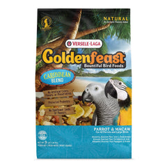 Versele-Laga Goldenfeast Caribbean Blend 3 lb bag front view supports foraging and enrichment.