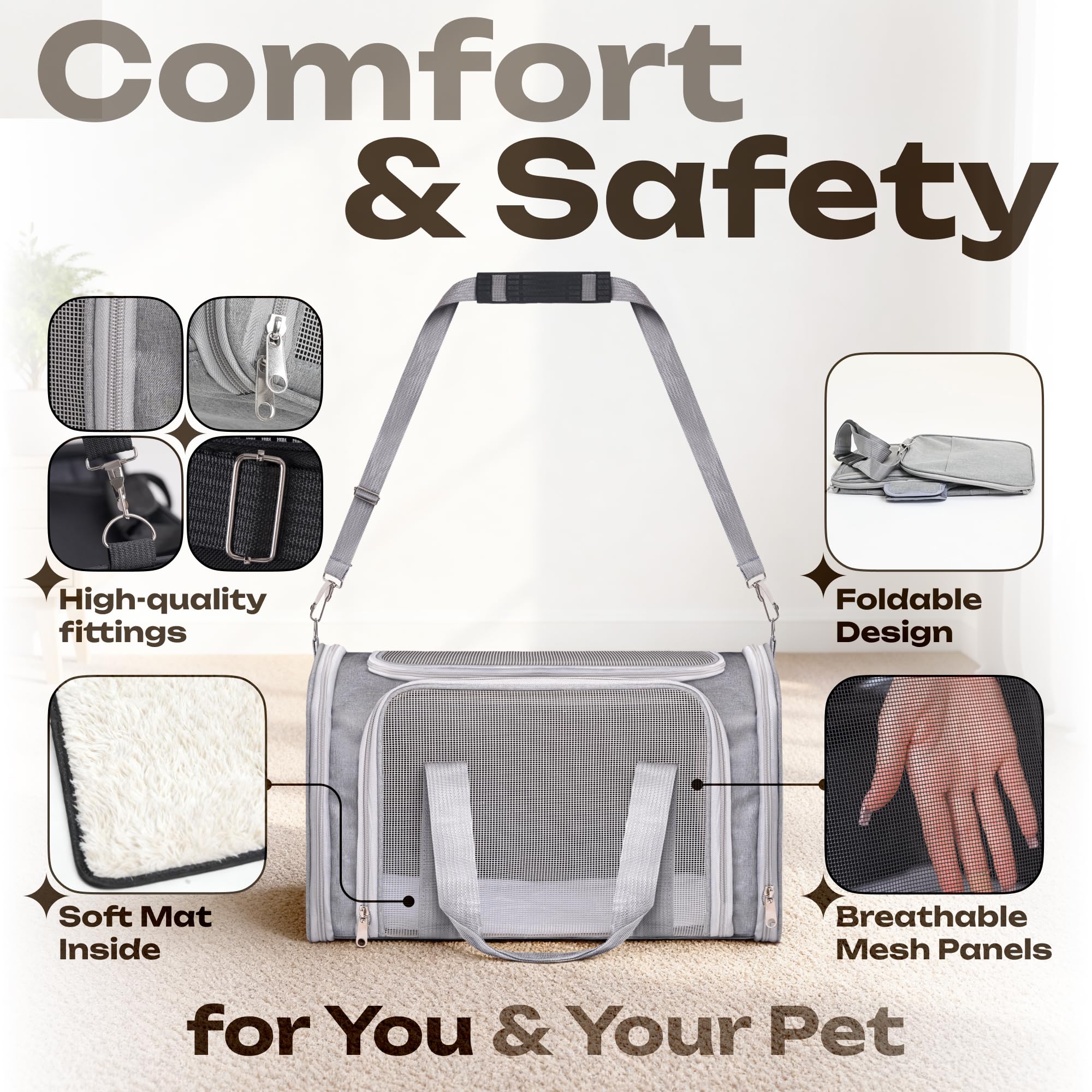 Vertical-Pro breathable mesh windows for ventilation and visibility