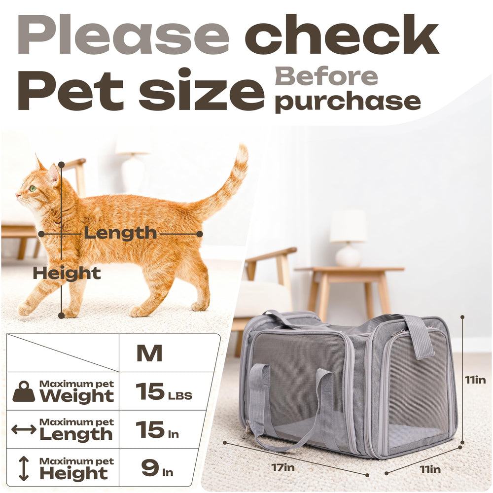 Vertical-Pro foldable medium pet carrier for easy storage