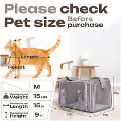 Vertical-Pro foldable medium pet carrier for easy storage