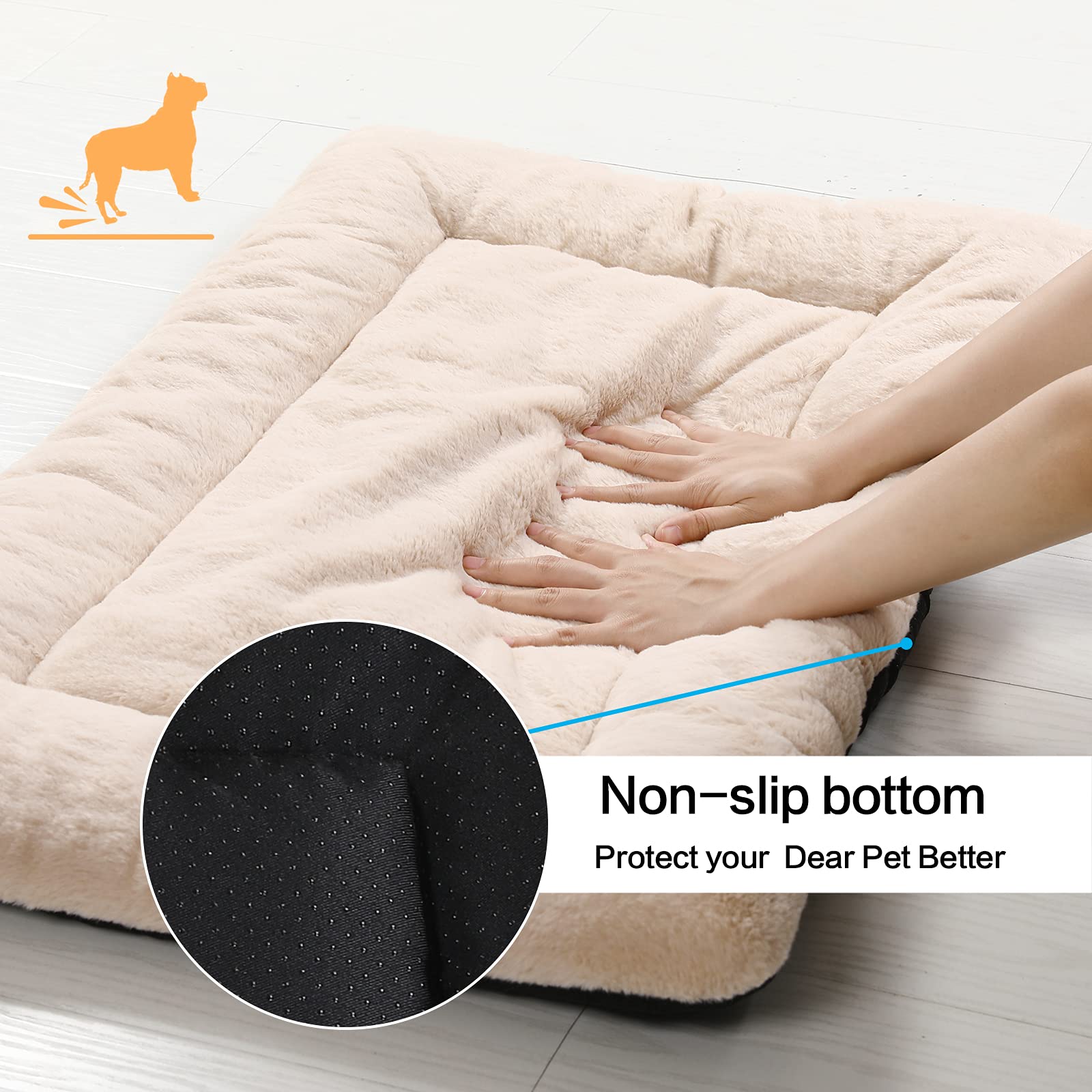 VERZEY 36inch cream pad designed for medium to large dogs