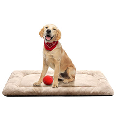 VERZEY dog bed 36inch cream ultra-soft faux fur creates cozy sleep