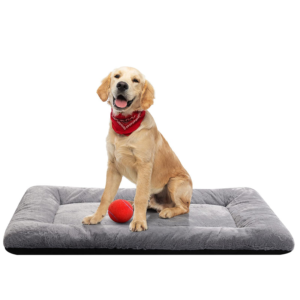VERZEY crate pad 36inch gray top view for a cozy sleeping surface