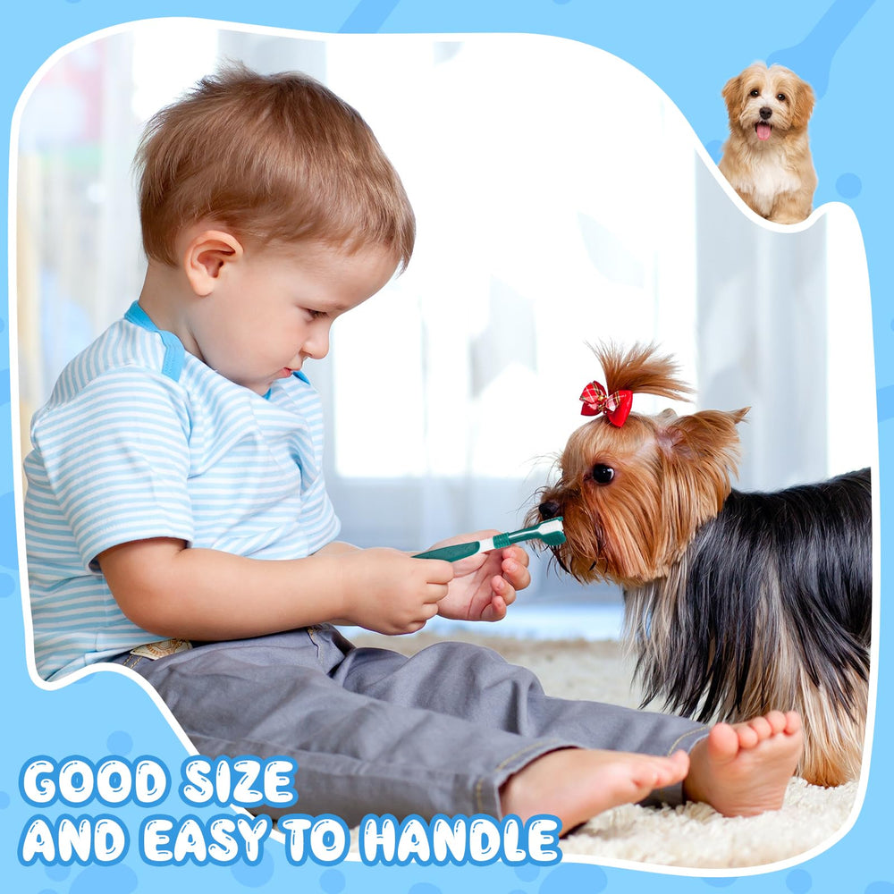 Vesici cat and dog teeth care brush fits various mouth shapes.