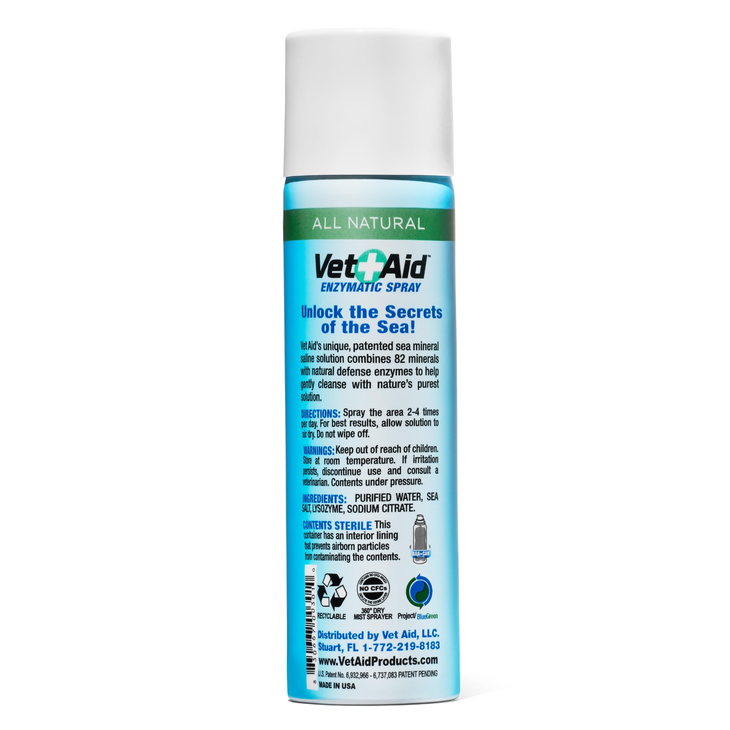 Vet Aid Animal Wound Care Spray packaging—sterile, chemical-free routine wound care.