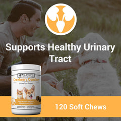Vet Classics Cranberry Comfort soft chews for dogs offering easy daily urinary support