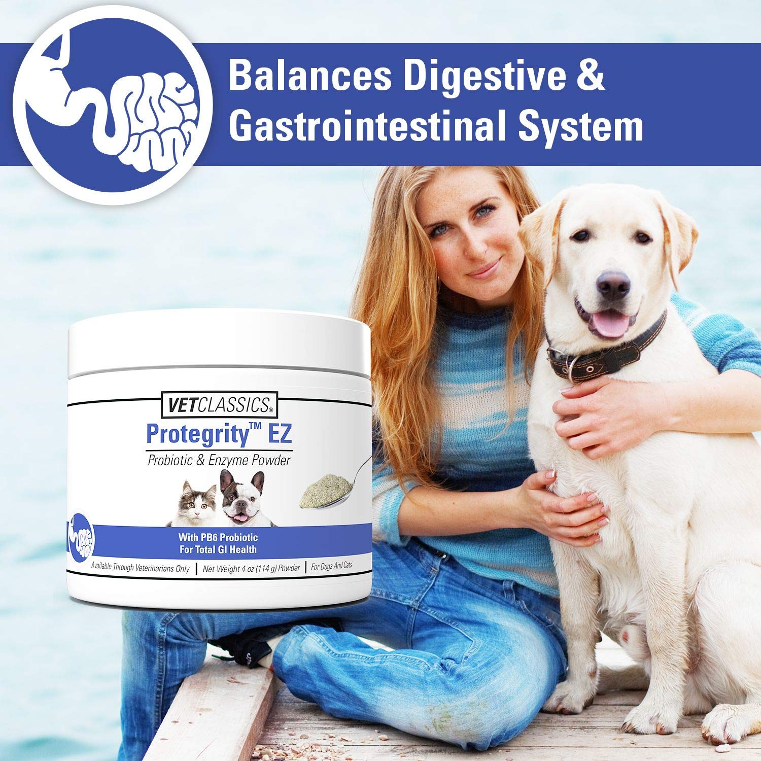 Vet Classics Protegrity EZ probiotic powder scoop for easy daily dosing