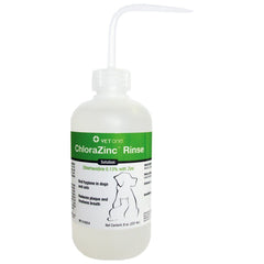 Vet One ChloraZinc Rinse 8 oz bottle helps reduce plaque and freshen breath.