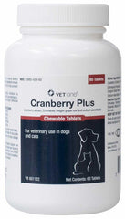 Vet One Cranberry Plus bottle closeup for urinary tract support.