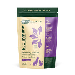 Vet Organics EcoImmune bottle-front view supports daily immune health for dogs and cats.