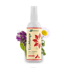 Vet Organics EcoMange spray-bottle shows easy mange relief for pets