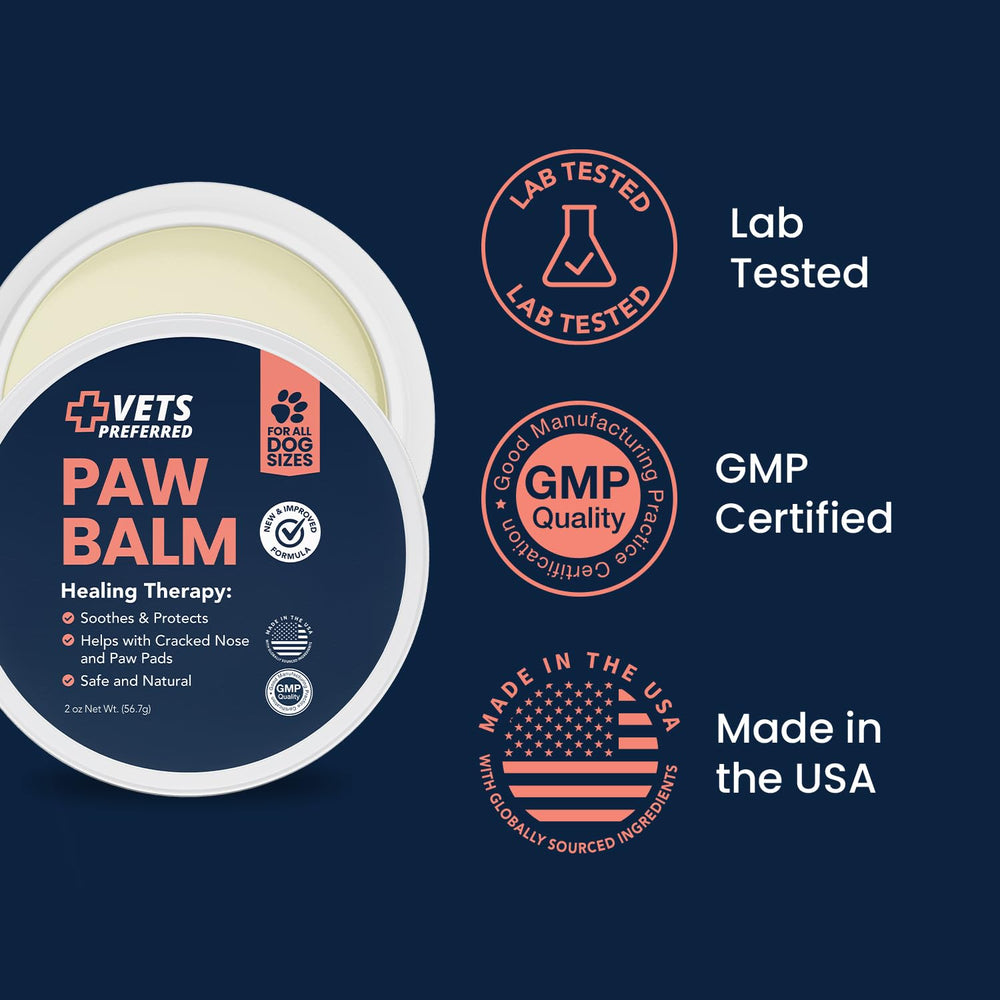 Aroma suave de patchouli en Bálsamo para patas de Vets Preferred.