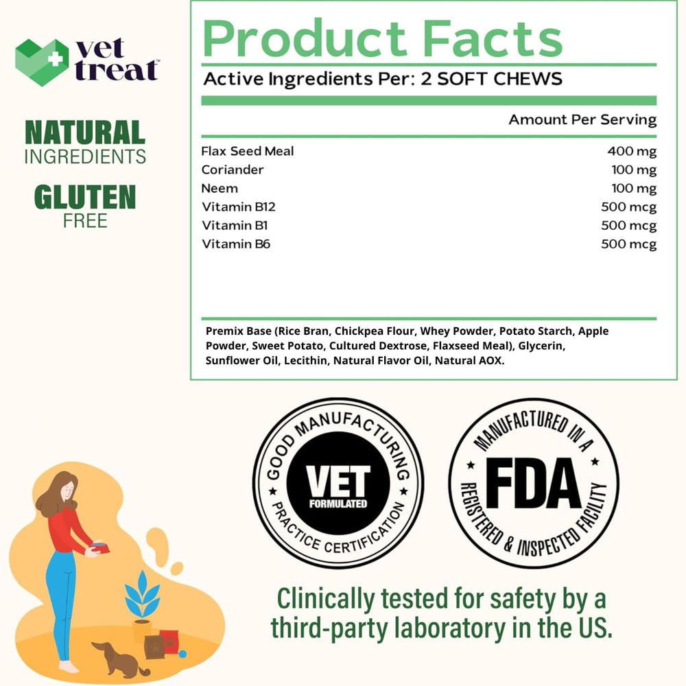  Vet Treat chews suitable for all breeds and sizes of dogs.