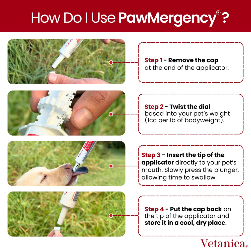 Vetanica PawMergency GMP lab testing badge signifies purity and potency.