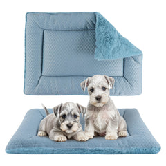 Vetasac Dog Bed Mat blue top view shows cozy, soft padding for restful sleep.