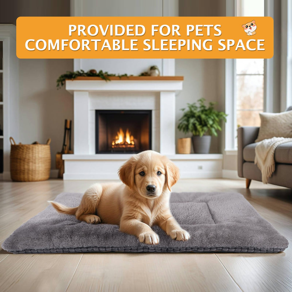 Vetasac light grey fabric dog bed mat in modern room