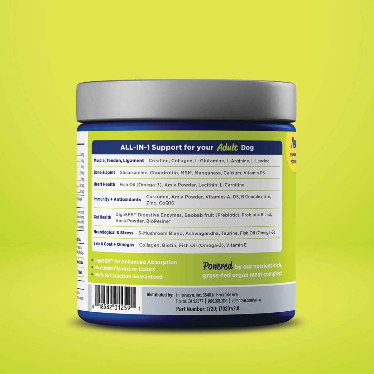 Grass-fed organ meat complex highlight on Vetericyn All-in-1